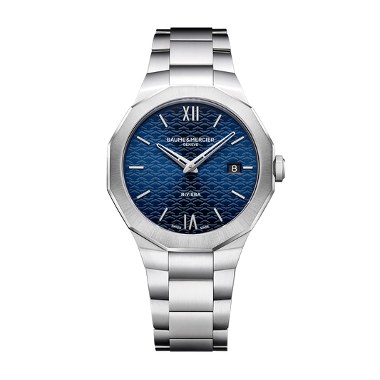Baume & Mercier Riviera 10844 Blue Dial Quartz Watch