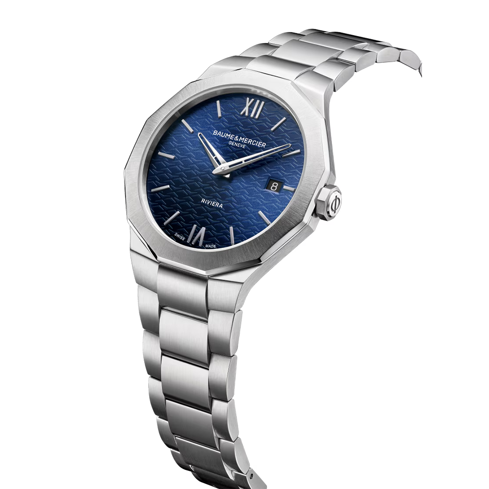 Baume & Mercier Riviera 10844 Blue Dial Quartz Watch