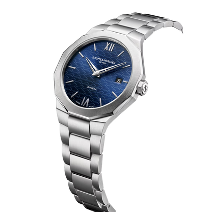 Baume & Mercier Riviera 10844 Blue Dial Quartz Watch