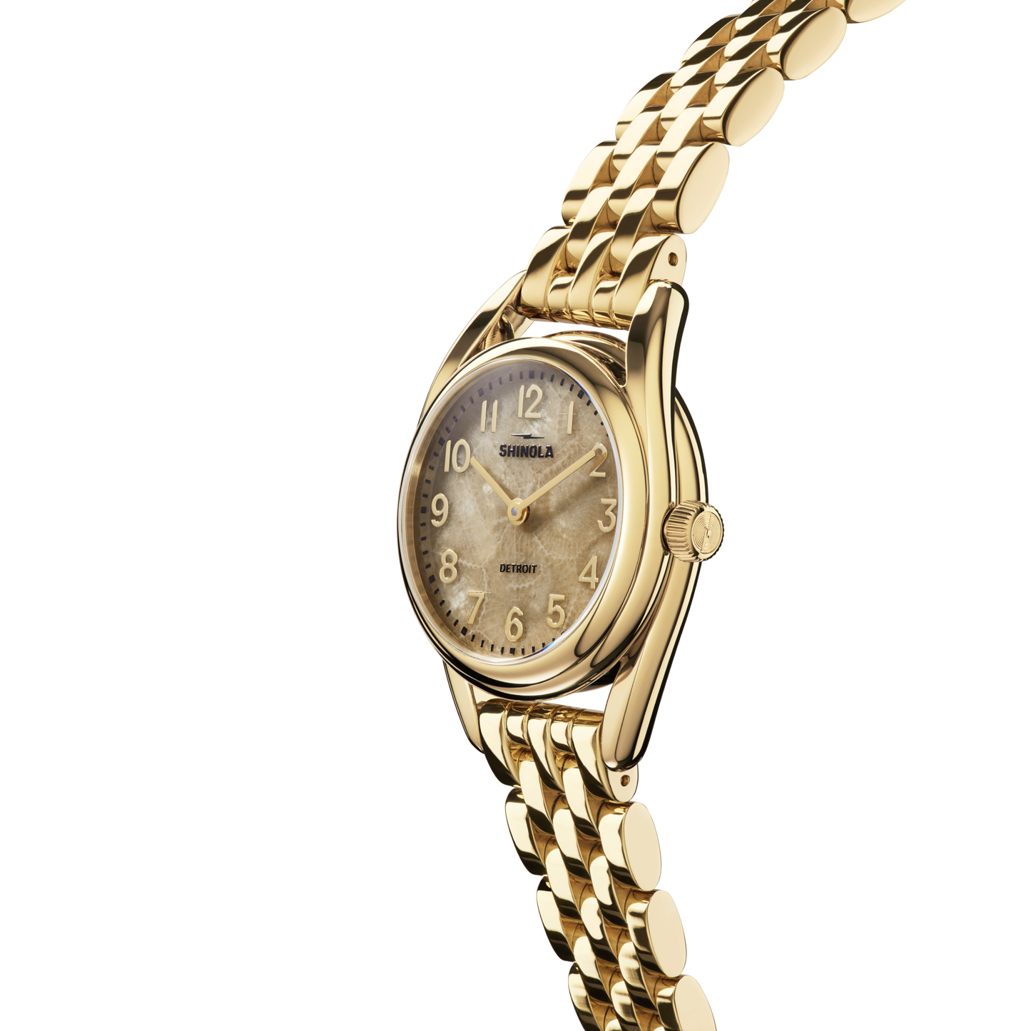 Shinola Derby 30mm Petoskey Stone Dial Gold-PVD Watch
