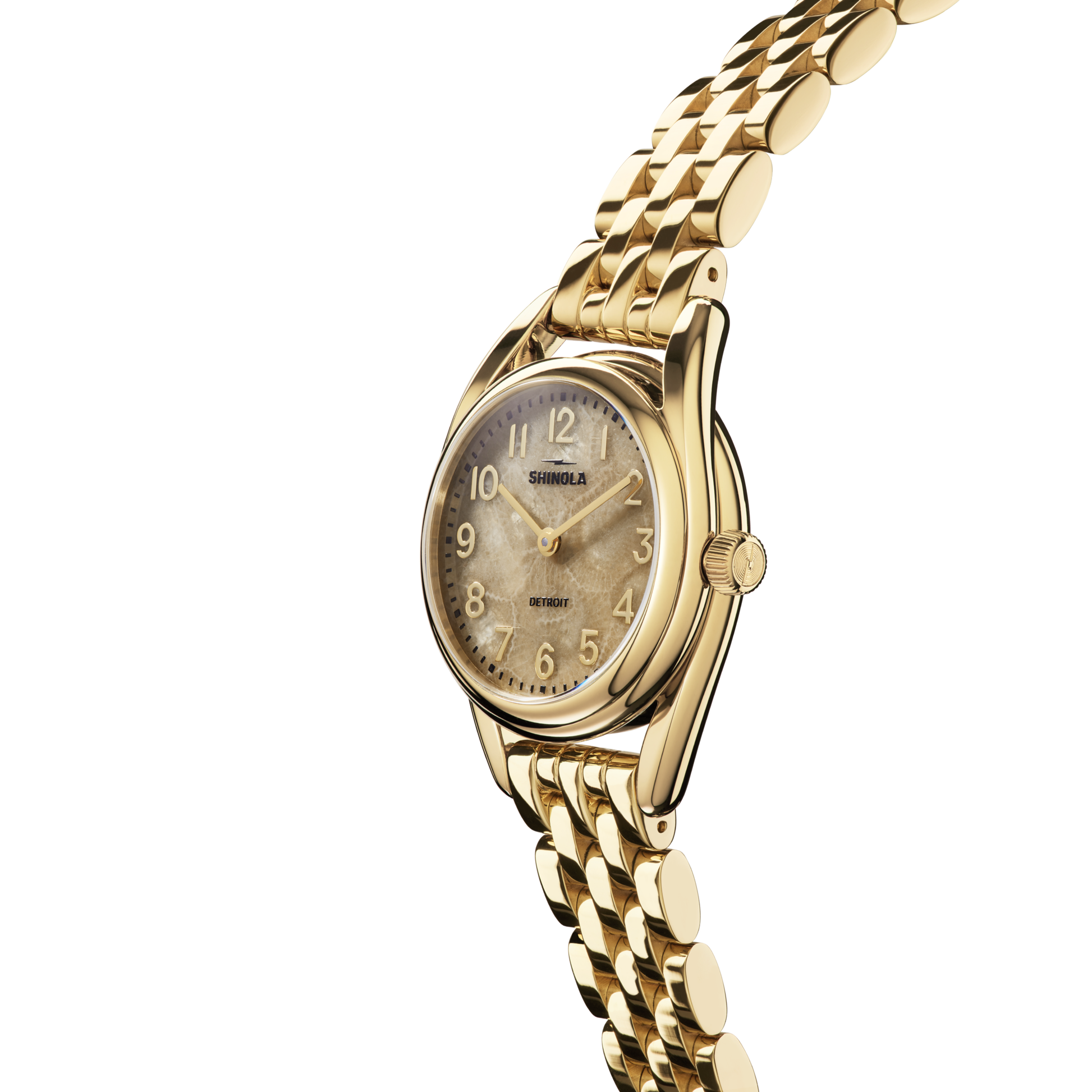 Shinola Derby 30mm Petoskey Stone Dial Gold-PVD Watch