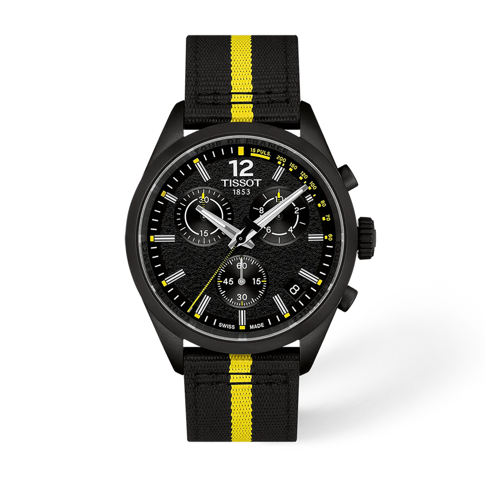 Tissot PR 100 Tour de France 2026 40mm Black Dial Chronograph Watch