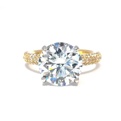 Ella Rose 18K Yellow Gold Pave Lab-Grown Diamond Engagement Ring Mounting