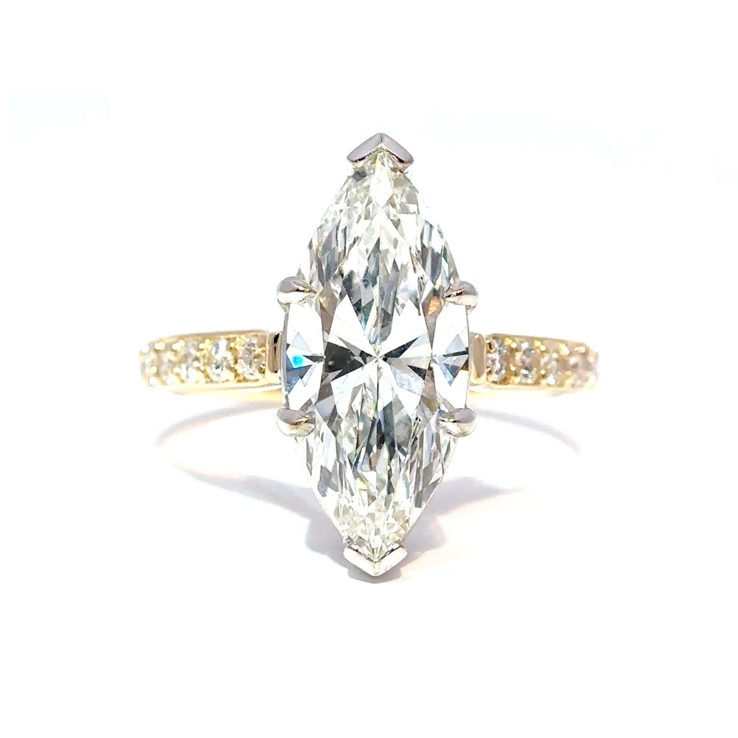 Ella Rose 14K Yellow Gold IGI Certified Marquise Lab-Grown Diamond Engagement Ring