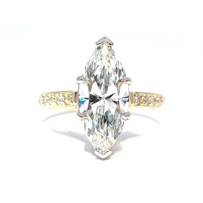 Ella Rose 14K Yellow Gold IGI Certified Marquise Lab-Grown Diamond Engagement Ring