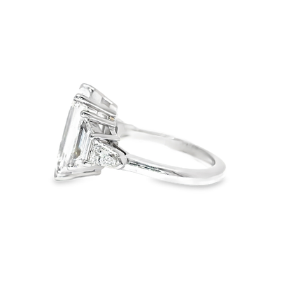 KJ5 GIA Platinum Emerald Cut 5-Stone Diamond Engagement Ring