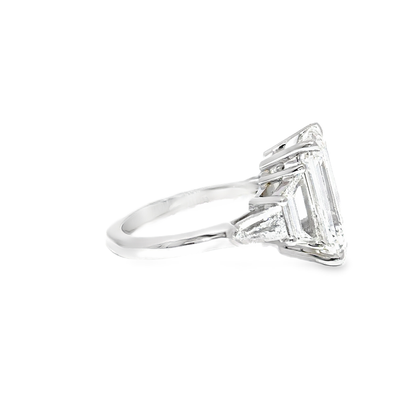 KJ5 GIA Platinum Emerald Cut 5-Stone Diamond Engagement Ring