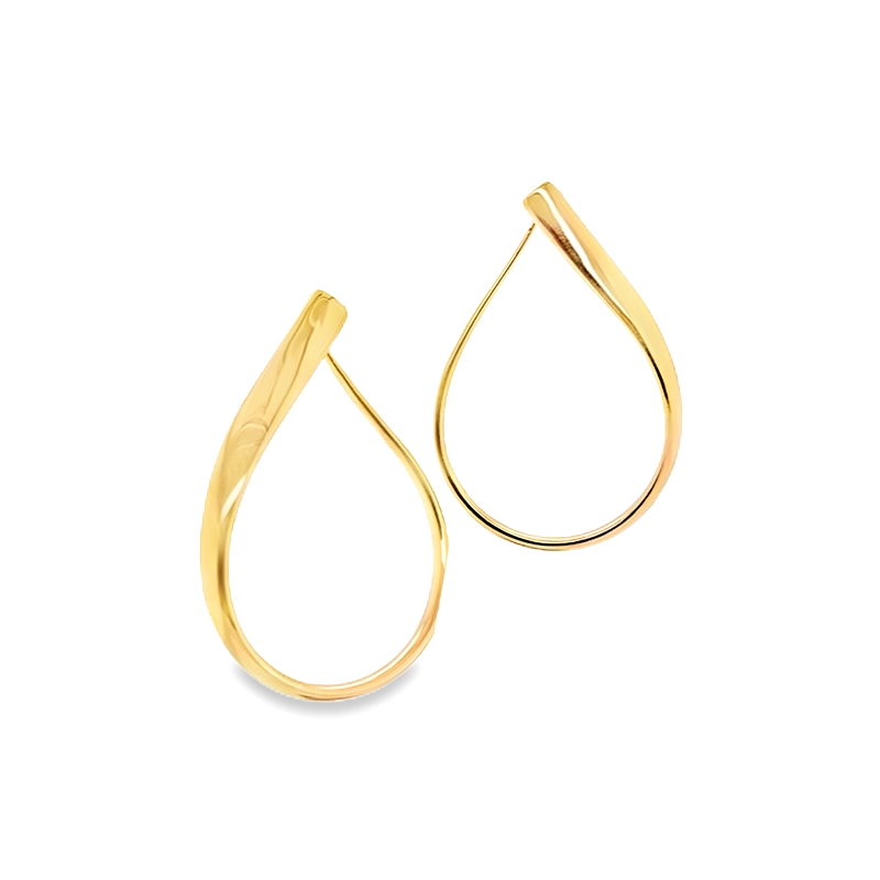 Antonio Papini 18K Yellow Gold Teardrop Earrings