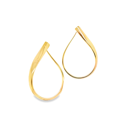 Antonio Papini 18K Yellow Gold Teardrop Earrings