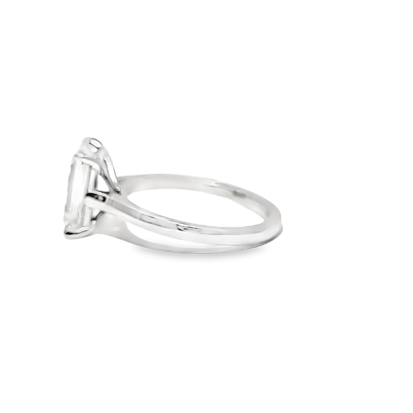 KJ5 Platinum GIA-Certified 3.43ct Emerald Cut Diamond Solitaire Engagement Ring