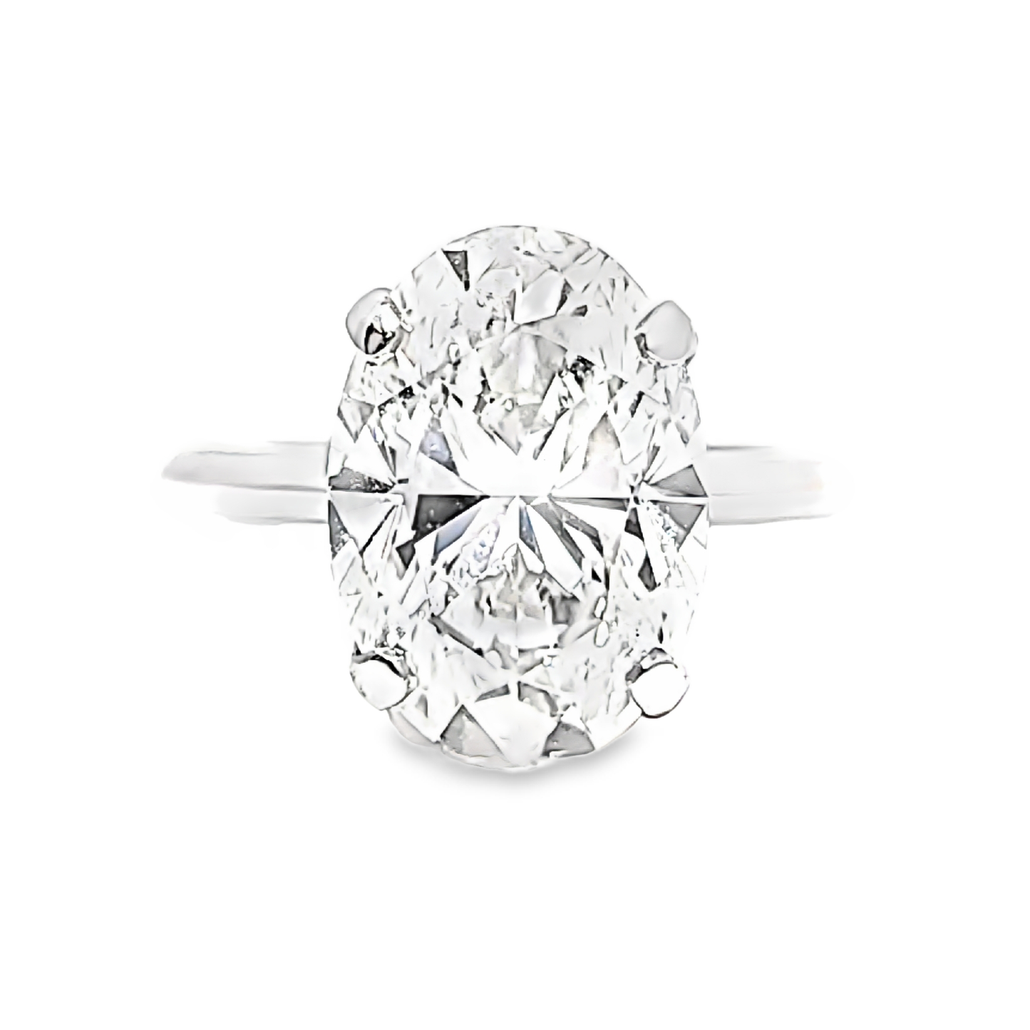 KJ5 Platinum GIA Certified 5.15ct Oval Diamond Solitaire Engagement Ring