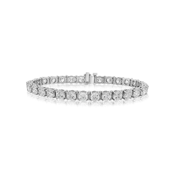 King Jewelers 15.21ct Diamond Tennis Bracelet 14K White Gold
