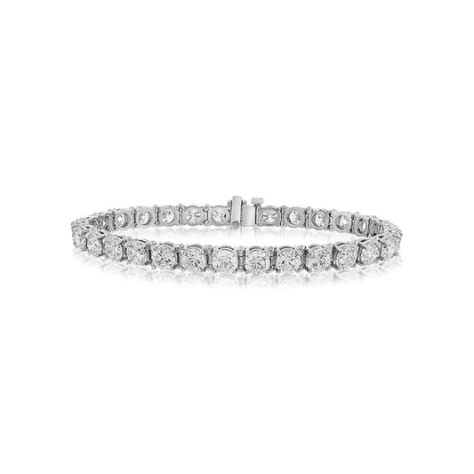 King Jewelers 15.21ct Diamond Tennis Bracelet 14K White Gold