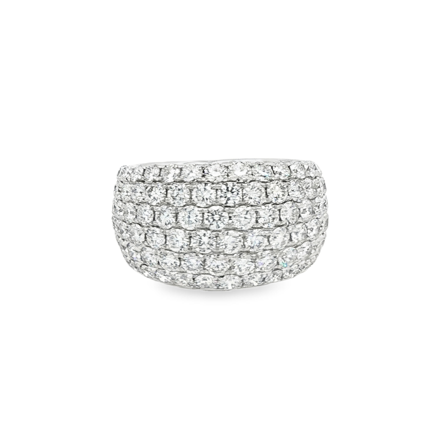 KJ5 18K White Gold 4.29ct Diamond Wedding Band