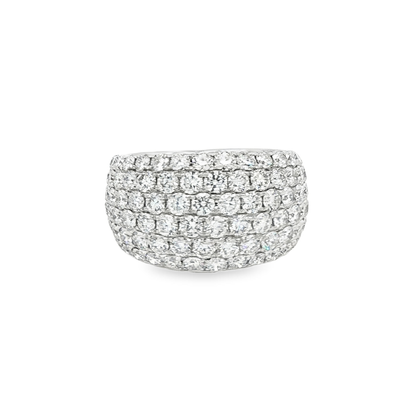 KJ5 18K White Gold 4.29ct Diamond Wedding Band
