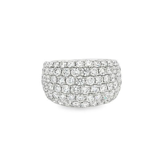 KJ5 18K White Gold 4.29ct Diamond Wedding Band