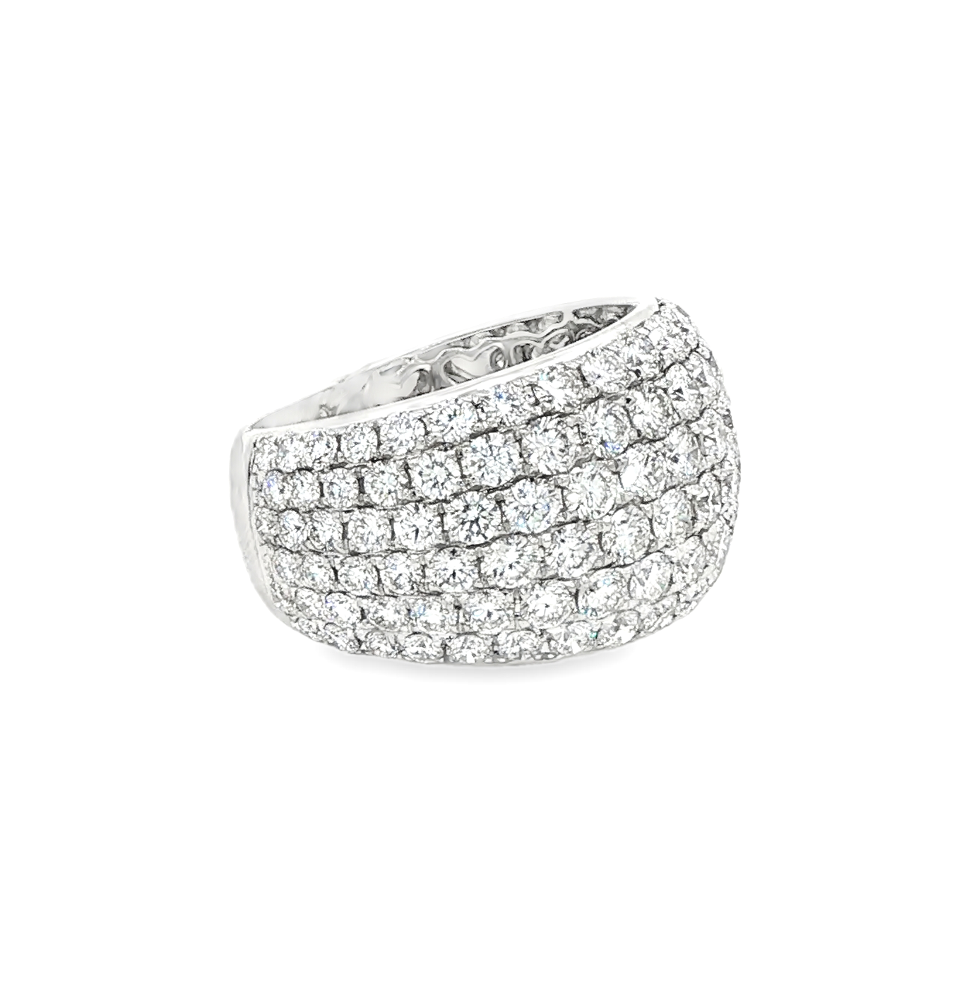 KJ5 18K White Gold 4.29ct Diamond Wedding Band