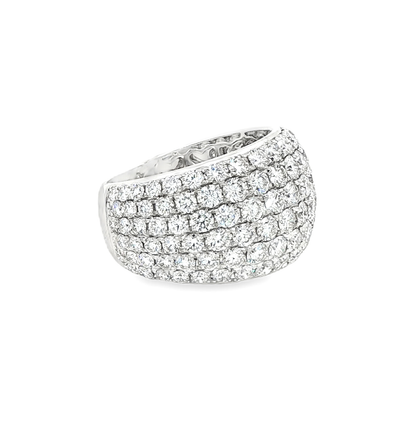 KJ5 18K White Gold 4.29ct Diamond Wedding Band