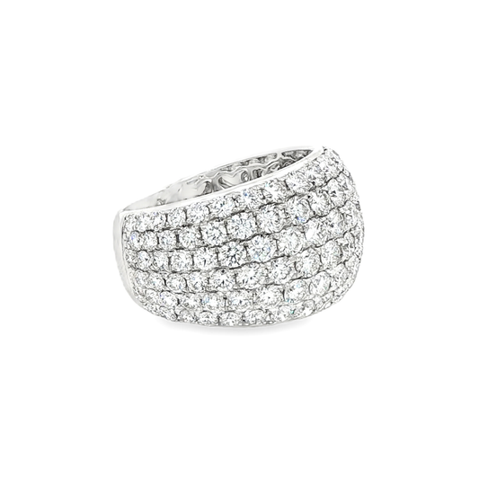 KJ5 18K White Gold 4.29ct Diamond Wedding Band