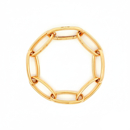 Antonio Papini Oval Link Bracelet 18K Yellow Gold