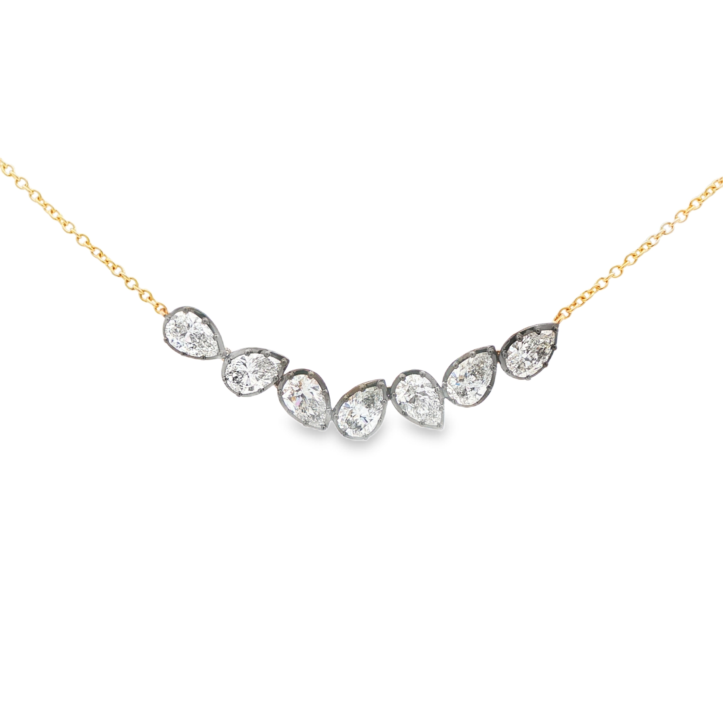 Ella Rose Pear Lab-Grown Diamond Necklace 14K Yellow Gold
