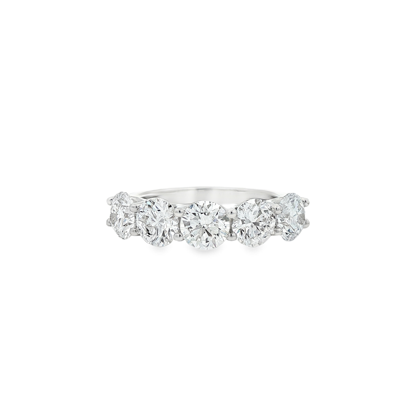 Ella Rose 3.49ct 5-Stone Lab-Grown Diamond Wedding Band 14K White Gold