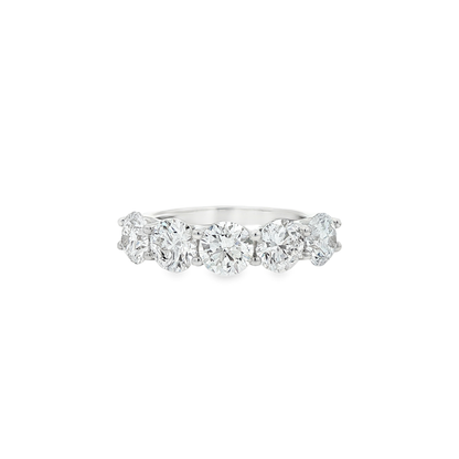 Ella Rose 3.49ct 5-Stone Lab-Grown Diamond Wedding Band 14K White Gold