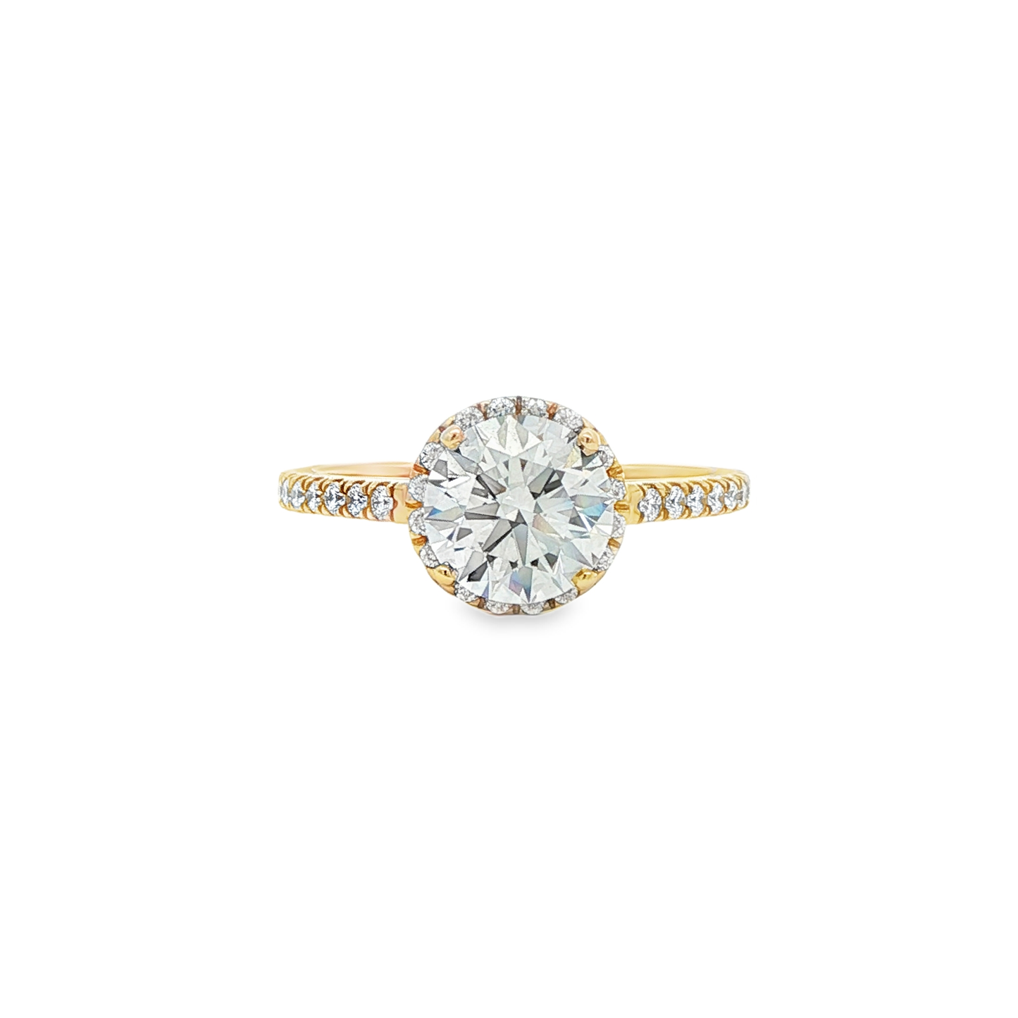 Ella Rose Classic Round 1.72ct Lab-Grown Diamond Engagement Ring 14K Yellow Gold
