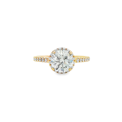 Ella Rose Classic Round 1.72ct Lab-Grown Diamond Engagement Ring 14K Yellow Gold