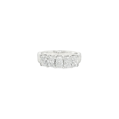 Ella Rose 5-Stone Radiant Cut 1.92ct Lab-Grown Diamond Wedding Band 14K White Gold