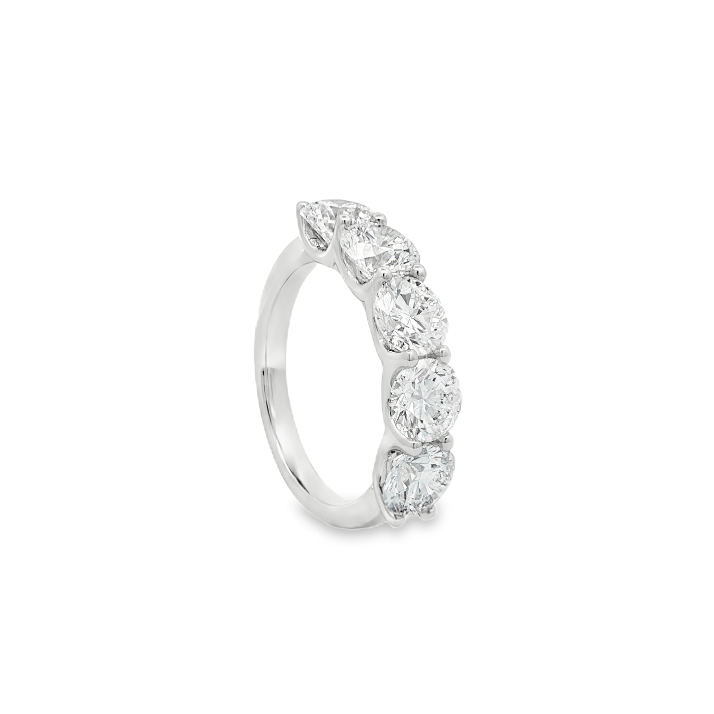 Ella Rose 3.49ct 5-Stone Lab-Grown Diamond Wedding Band 14K White Gold