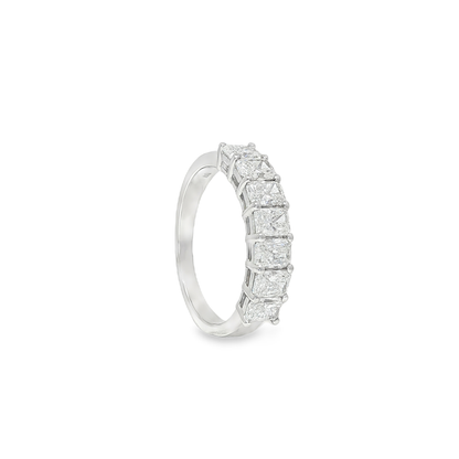 Ella Rose 7-Stone Radiant Cut 1.47ct Lab-Grown Diamond Wedding Band 14K White Gold