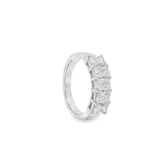 Ella Rose 5-Stone Radiant Cut 1.92ct Lab-Grown Diamond Wedding Band 14K White Gold