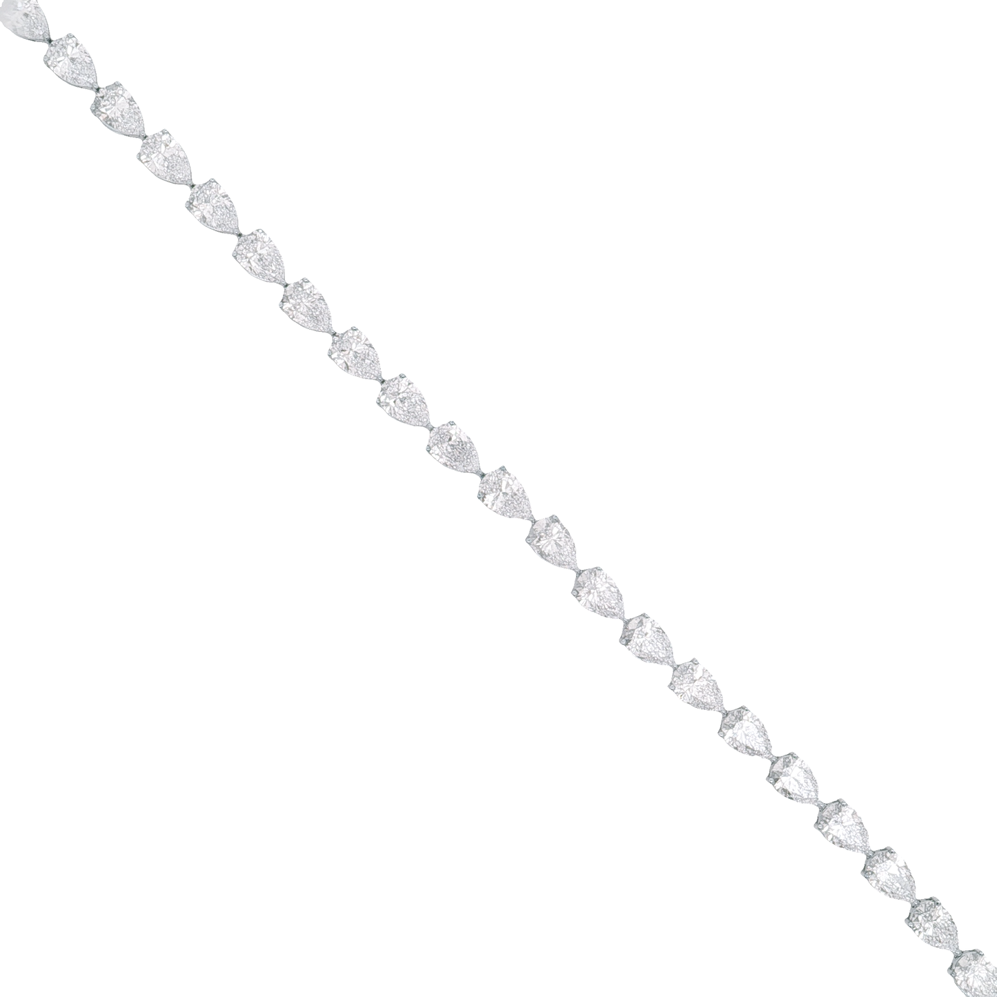 Ella Rose 11.14ct Pear Lab-Grown Diamond Tennis Bracelet 14K White Gold