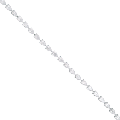 Ella Rose 11.14ct Pear Lab-Grown Diamond Tennis Bracelet 14K White Gold