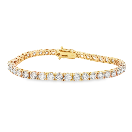 Ella Rose 8.69ct Lab-Grown Diamond Tennis Bracelet 14K Yellow Gold