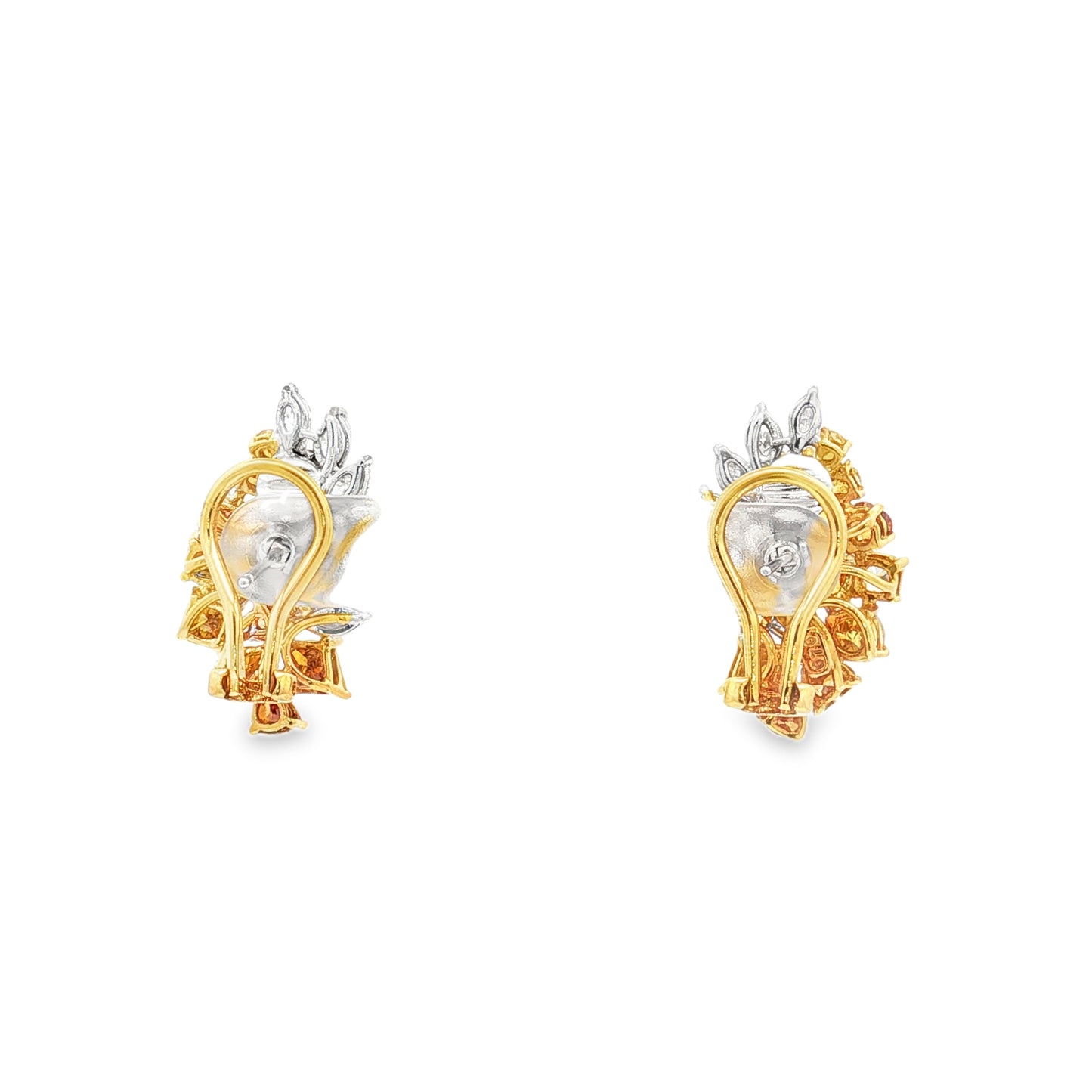 King Jewelers Multi-Shape 7.70ct Fancy Colored Diamond Flame Earrings