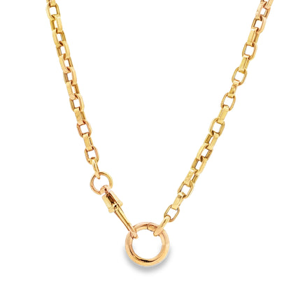 Doves 18-Inch Fancy Link Chain Necklace 14K Yellow Gold