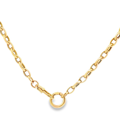 Doves 20-Inch Marquise Link Chain Necklace 14K Yellow Gold