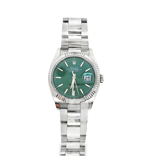 Pre-Owned 2025 Rolex Datejust 36 Mint Green 126234