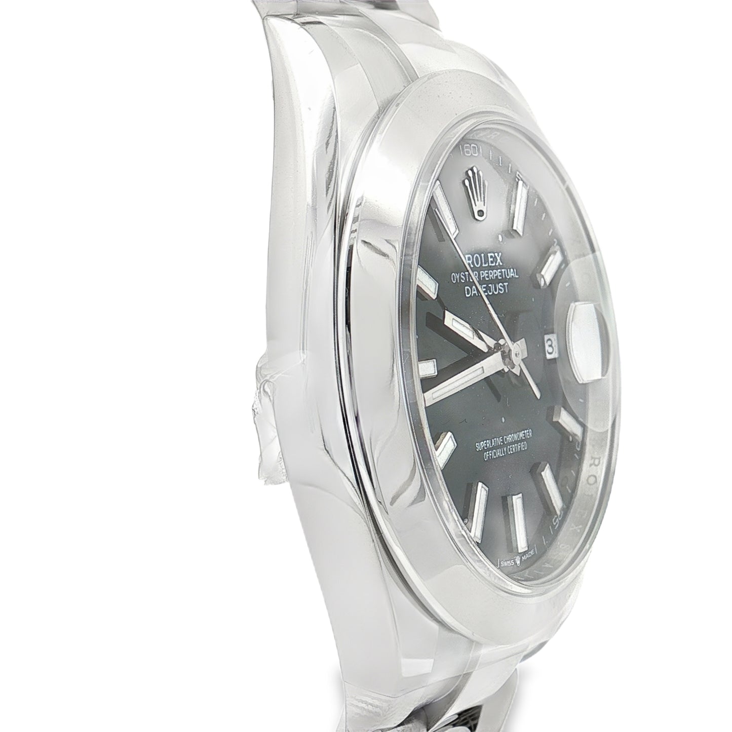 Pre Owned Rolex Datejust 41 126300 Black Dial Smooth Bezel Oyster