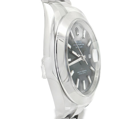 Pre Owned Rolex Datejust 41 126300 Black Dial Smooth Bezel Oyster