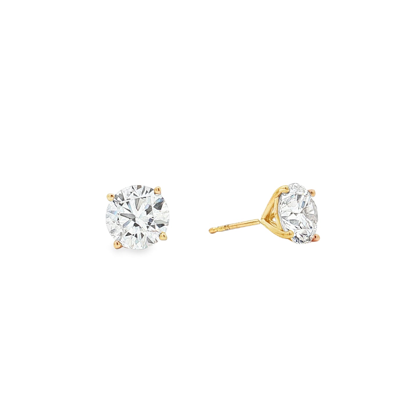 Ella Rose 14K Yellow Gold 4.07ct Lab-Grown Diamond Stud Earrings