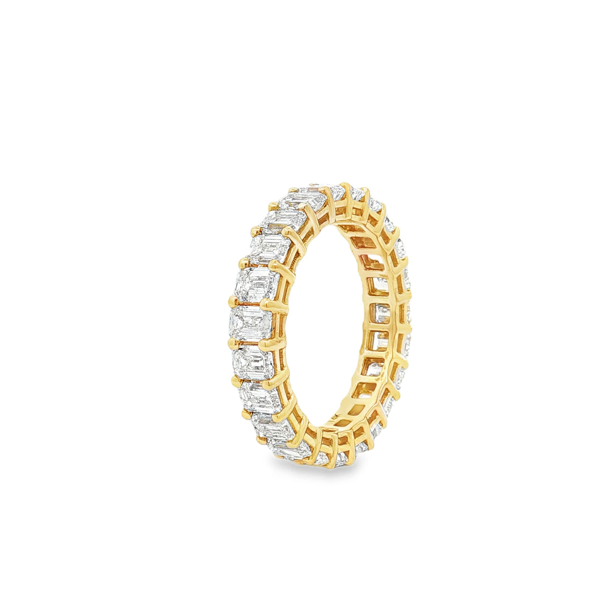 Ella Rose 3.50ct Emerald Cut Diamond Eternity Band 14K Yellow Gold