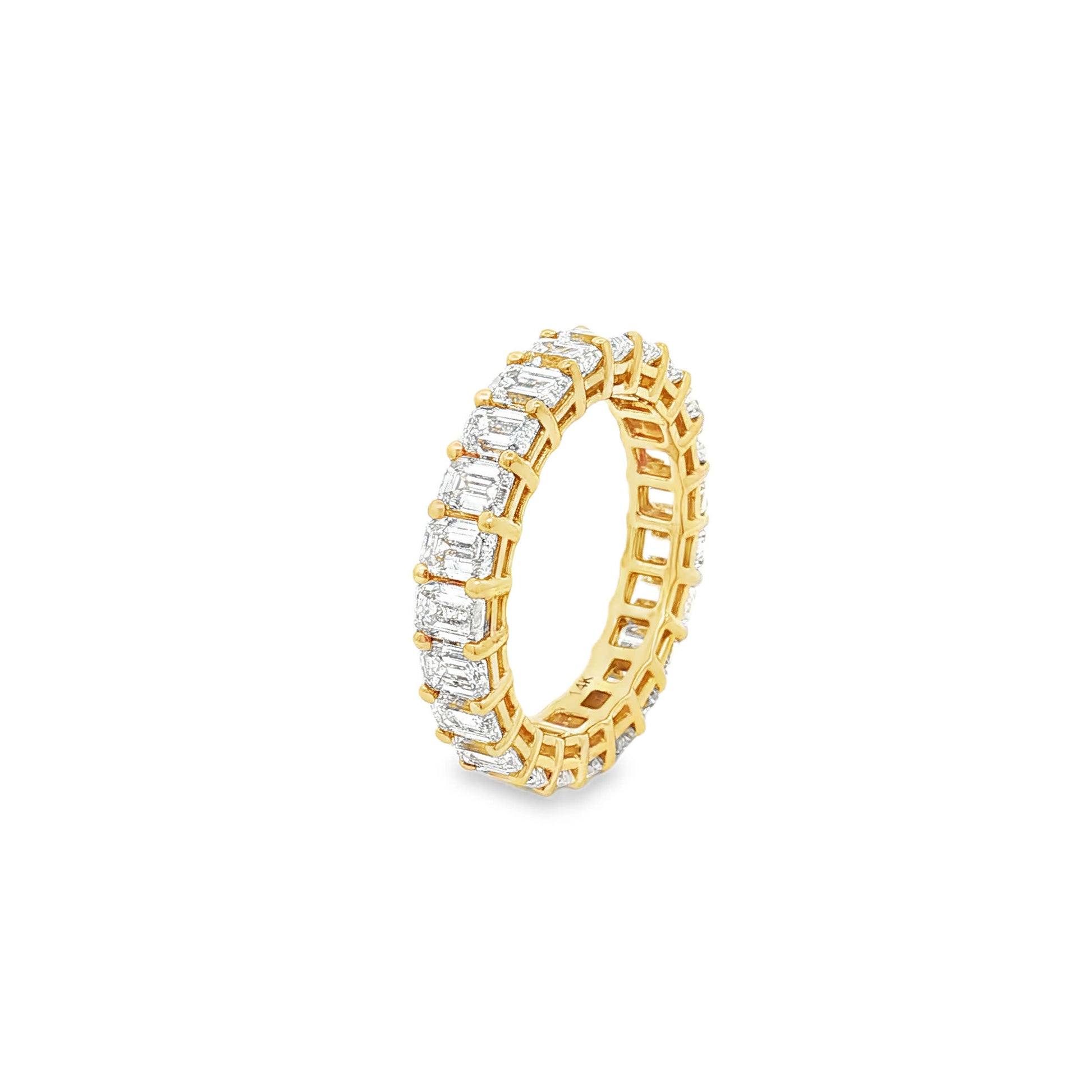 Ella Rose 3.50ct Emerald Cut Diamond Eternity Band 14K Yellow Gold
