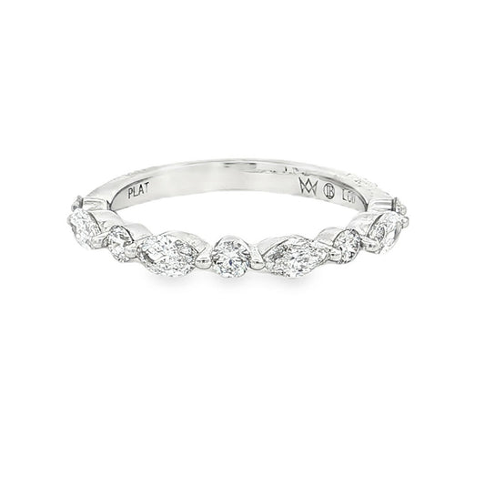 Ella Rose 0.66ct Diamond Half-Set Band Platinum