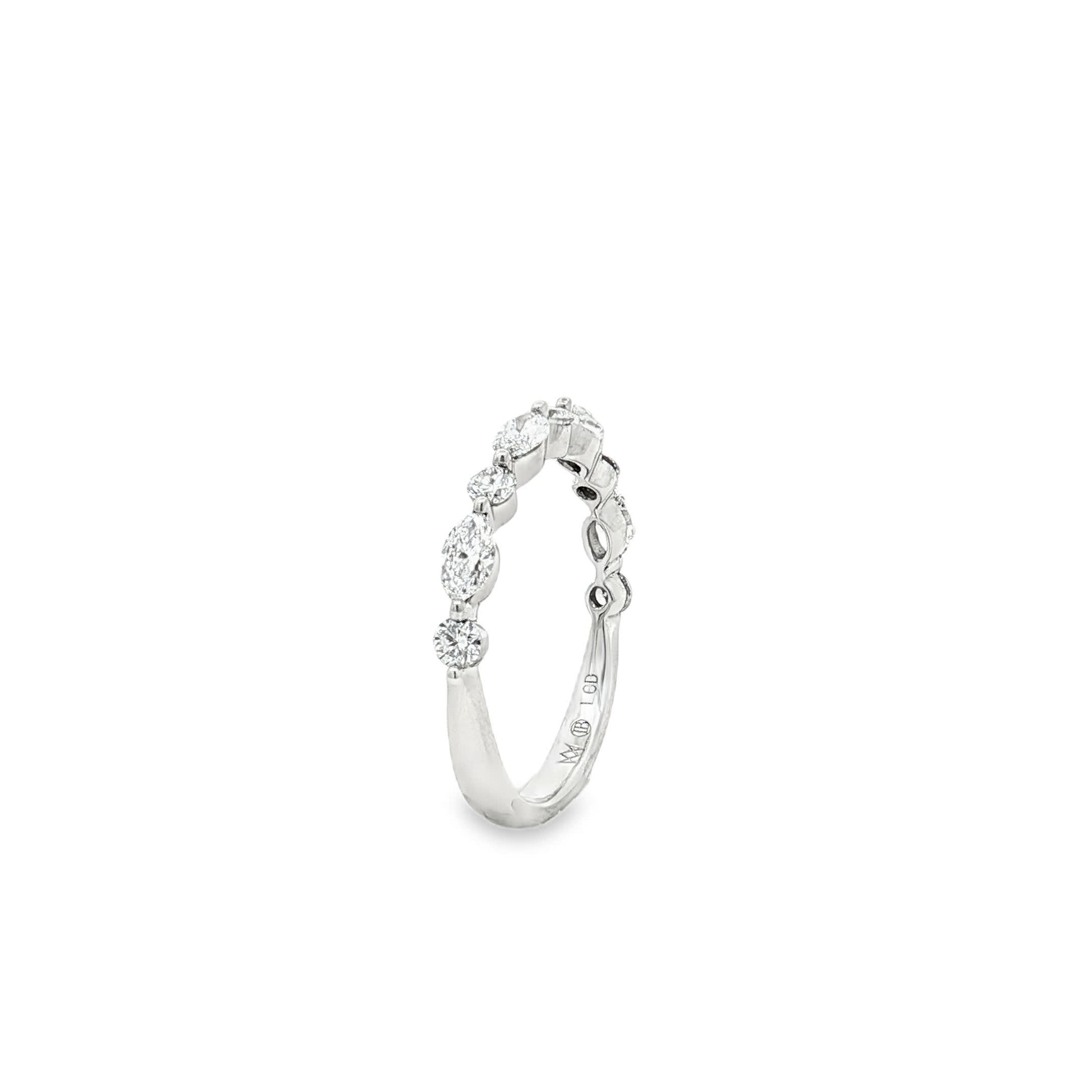 Ella Rose 0.66ct Diamond Half-Set Band Platinum