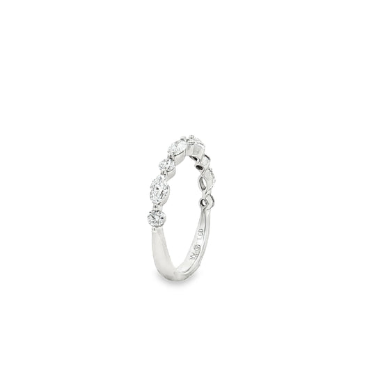 Ella Rose 0.66ct Diamond Half-Set Band Platinum