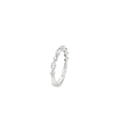 Ella Rose 0.66ct Diamond Half-Set Band Platinum