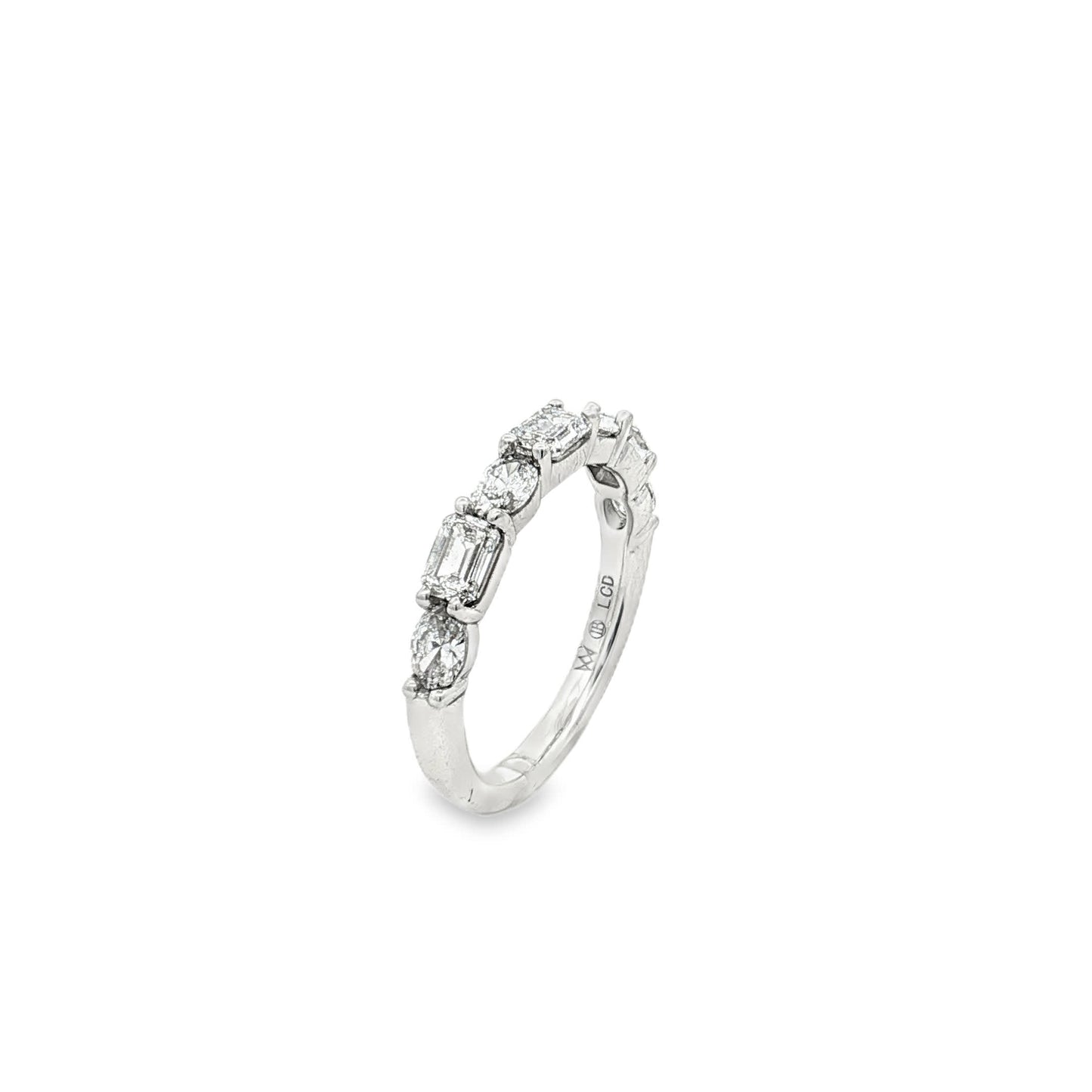 Ella Rose 1.37ct Emerald Cut Diamond Wedding Band Platinum